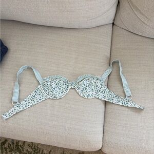 PacSun Eco-Friendly Swim Top in White and Tan